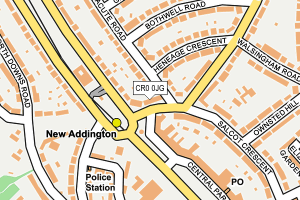 CR0 0JG map - OS OpenMap – Local (Ordnance Survey)