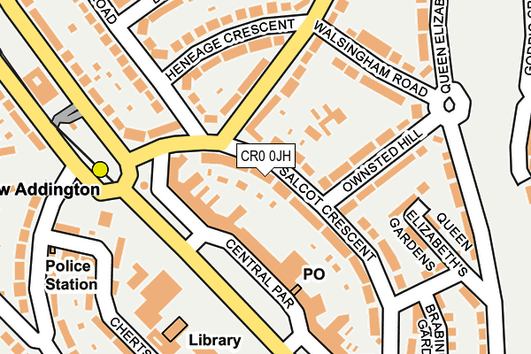 CR0 0JH map - OS OpenMap – Local (Ordnance Survey)
