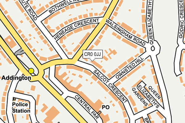 CR0 0JJ map - OS OpenMap – Local (Ordnance Survey)