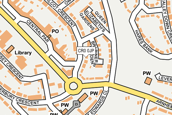 CR0 0JP map - OS OpenMap – Local (Ordnance Survey)