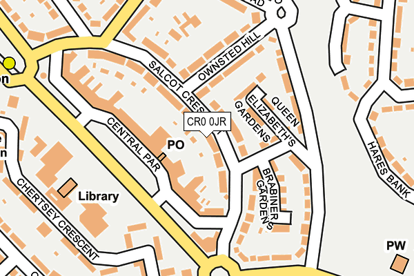 CR0 0JR map - OS OpenMap – Local (Ordnance Survey)