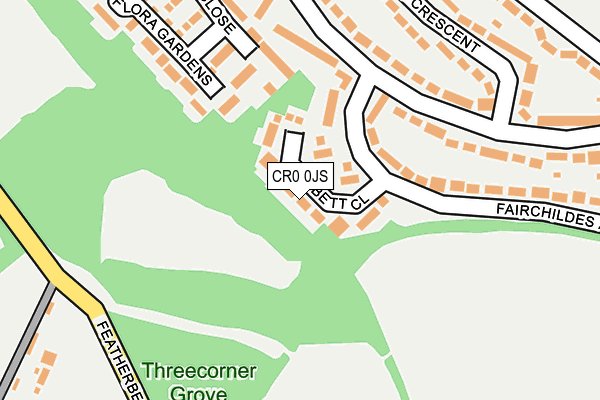 CR0 0JS map - OS OpenMap – Local (Ordnance Survey)