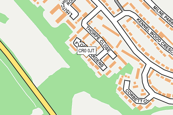 CR0 0JT map - OS OpenMap – Local (Ordnance Survey)