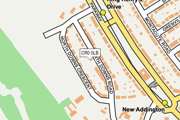 CR0 0LB map - OS OpenMap – Local (Ordnance Survey)