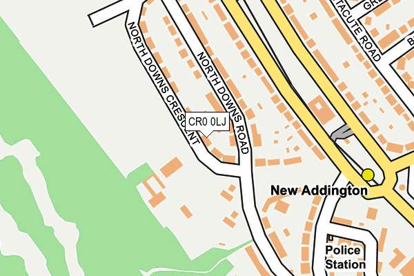 CR0 0LJ map - OS OpenMap – Local (Ordnance Survey)