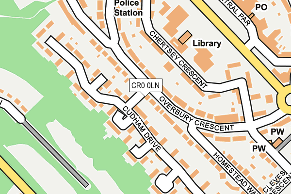 CR0 0LN map - OS OpenMap – Local (Ordnance Survey)