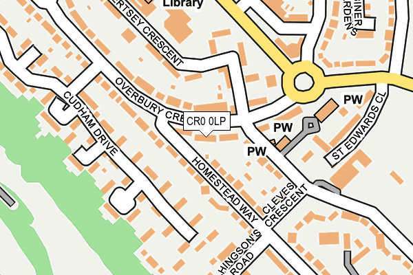 CR0 0LP map - OS OpenMap – Local (Ordnance Survey)