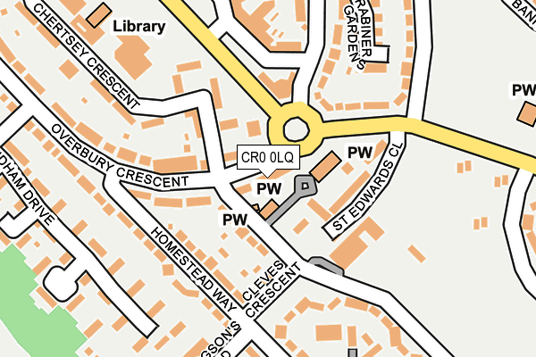 CR0 0LQ map - OS OpenMap – Local (Ordnance Survey)