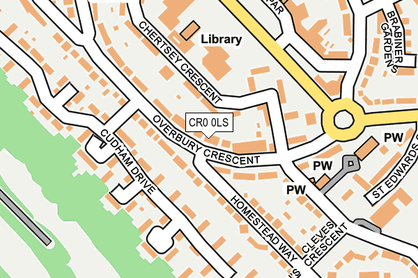 CR0 0LS map - OS OpenMap – Local (Ordnance Survey)