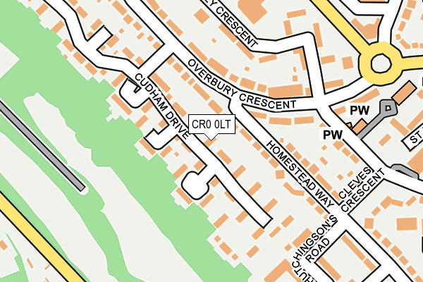 CR0 0LT map - OS OpenMap – Local (Ordnance Survey)
