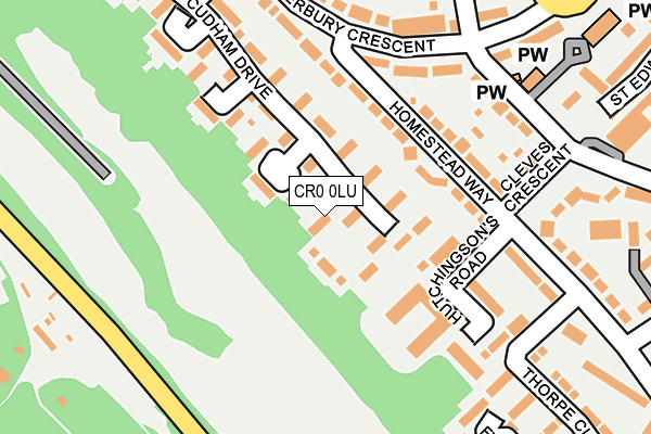 CR0 0LU map - OS OpenMap – Local (Ordnance Survey)