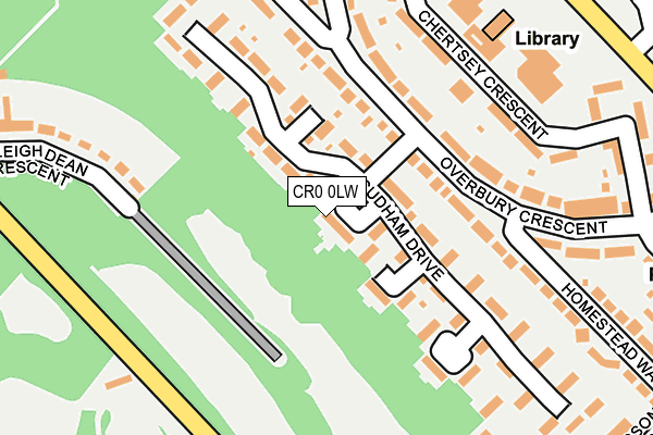 CR0 0LW map - OS OpenMap – Local (Ordnance Survey)