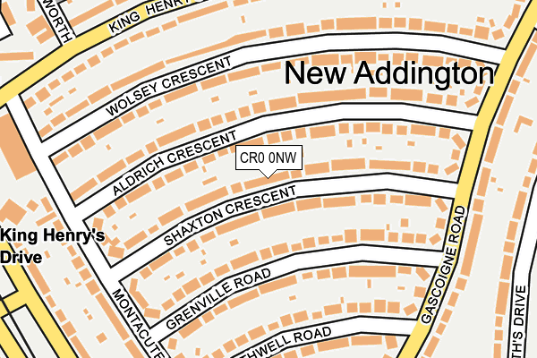 CR0 0NW map - OS OpenMap – Local (Ordnance Survey)