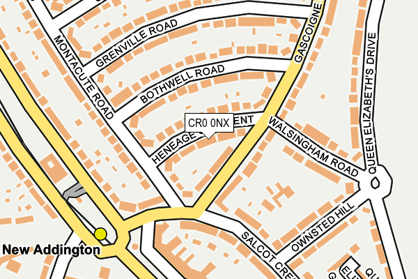 CR0 0NX map - OS OpenMap – Local (Ordnance Survey)