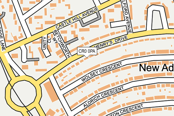 CR0 0PA map - OS OpenMap – Local (Ordnance Survey)