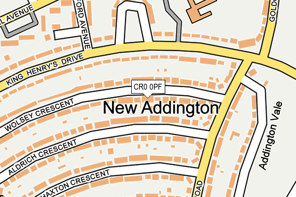 CR0 0PF map - OS OpenMap – Local (Ordnance Survey)