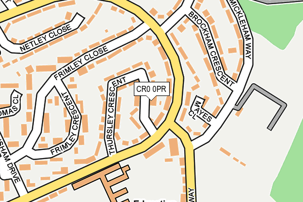 CR0 0PR map - OS OpenMap – Local (Ordnance Survey)