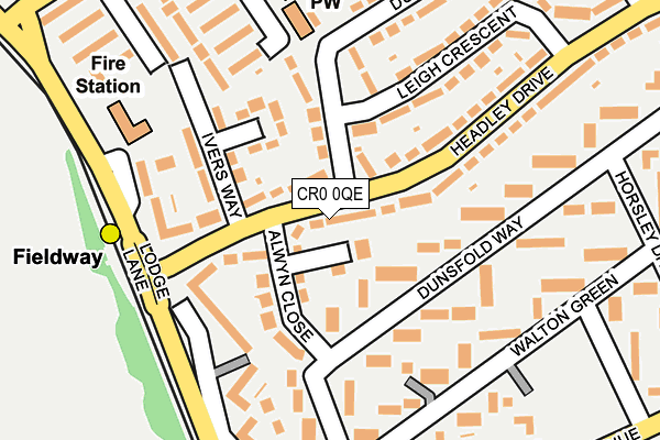 CR0 0QE map - OS OpenMap – Local (Ordnance Survey)