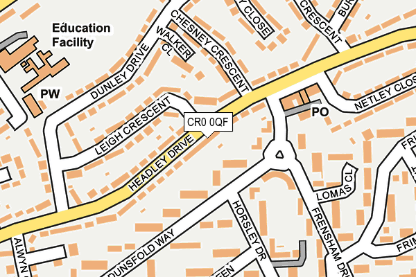 CR0 0QF map - OS OpenMap – Local (Ordnance Survey)