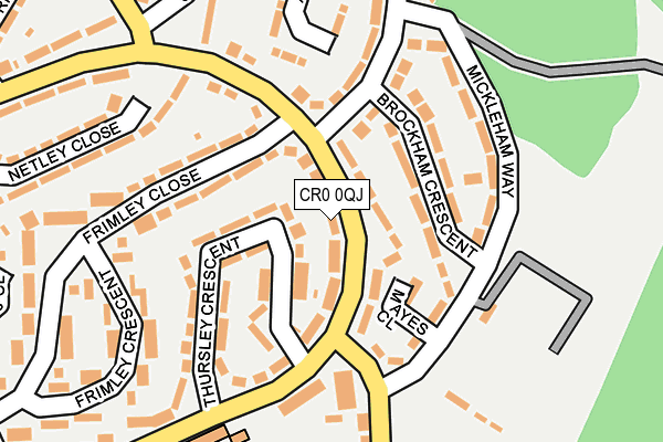 CR0 0QJ map - OS OpenMap – Local (Ordnance Survey)