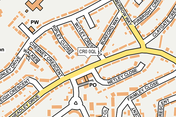 CR0 0QL map - OS OpenMap – Local (Ordnance Survey)