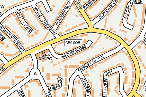 CR0 0QR map - OS OpenMap – Local (Ordnance Survey)