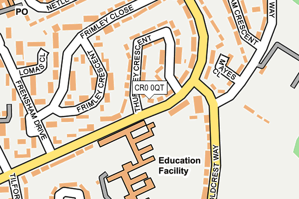 CR0 0QT map - OS OpenMap – Local (Ordnance Survey)