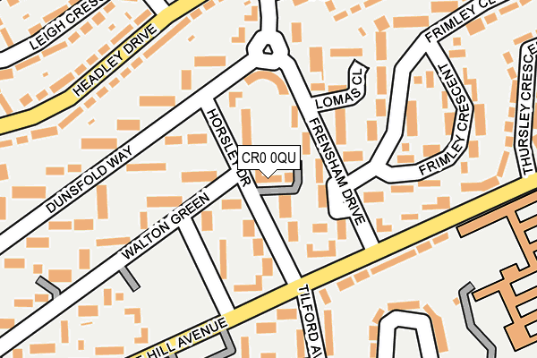 CR0 0QU map - OS OpenMap – Local (Ordnance Survey)