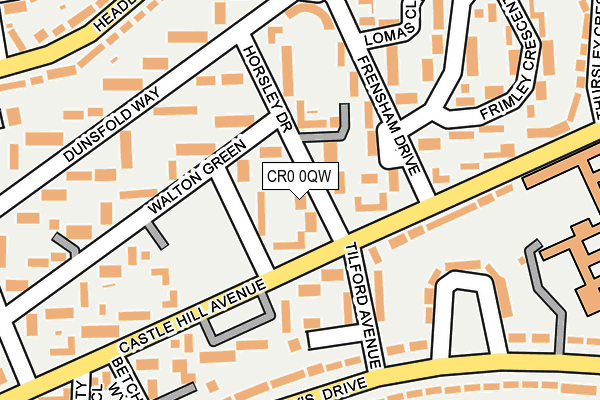 CR0 0QW map - OS OpenMap – Local (Ordnance Survey)