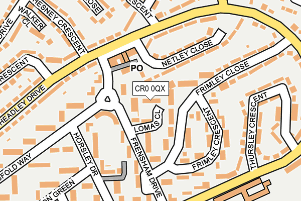 CR0 0QX map - OS OpenMap – Local (Ordnance Survey)