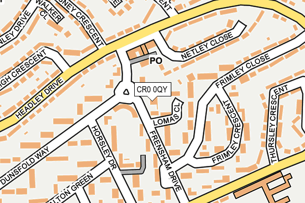 CR0 0QY map - OS OpenMap – Local (Ordnance Survey)