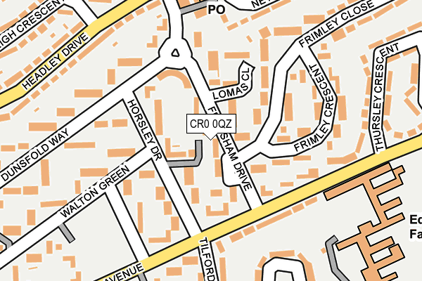 CR0 0QZ map - OS OpenMap – Local (Ordnance Survey)