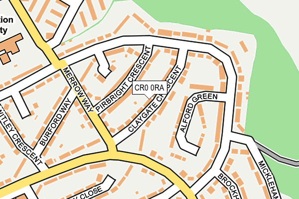 CR0 0RA map - OS OpenMap – Local (Ordnance Survey)