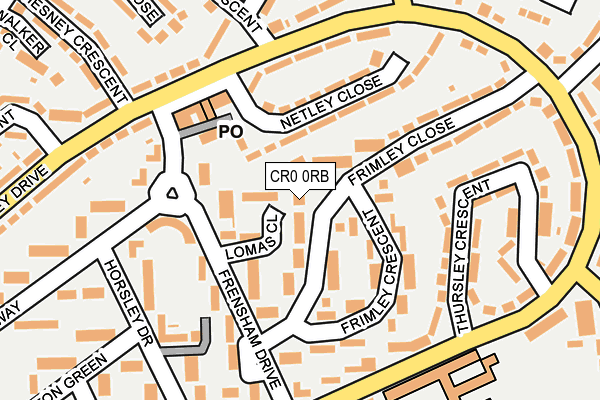 CR0 0RB map - OS OpenMap – Local (Ordnance Survey)