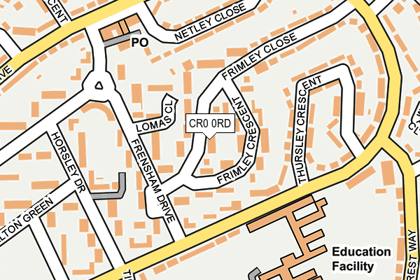 CR0 0RD map - OS OpenMap – Local (Ordnance Survey)