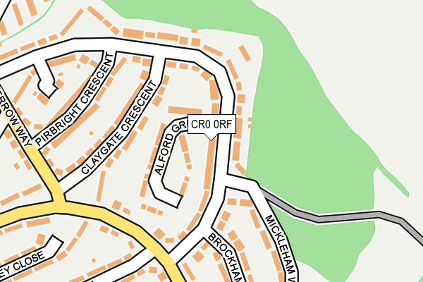 CR0 0RF map - OS OpenMap – Local (Ordnance Survey)