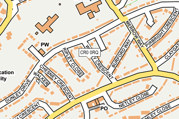 CR0 0RQ map - OS OpenMap – Local (Ordnance Survey)