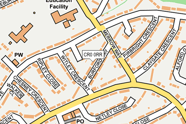 CR0 0RR map - OS OpenMap – Local (Ordnance Survey)