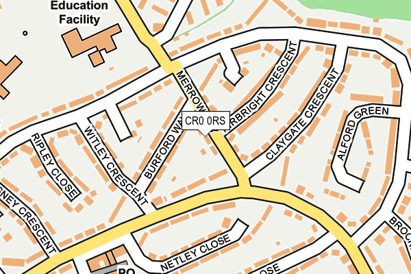 CR0 0RS map - OS OpenMap – Local (Ordnance Survey)