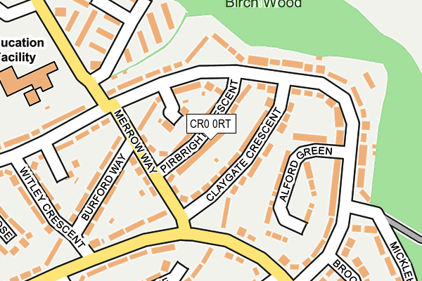 CR0 0RT map - OS OpenMap – Local (Ordnance Survey)