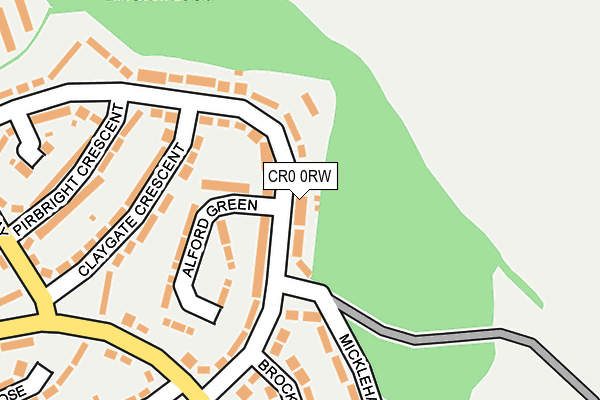 CR0 0RW map - OS OpenMap – Local (Ordnance Survey)