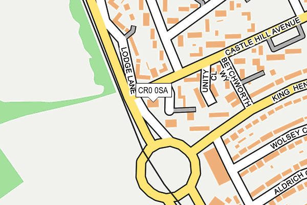 CR0 0SA map - OS OpenMap – Local (Ordnance Survey)