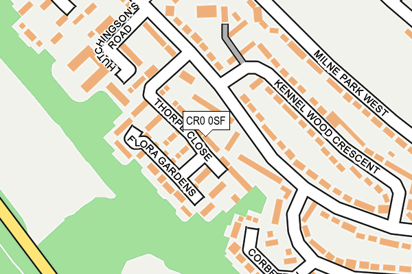 CR0 0SF map - OS OpenMap – Local (Ordnance Survey)