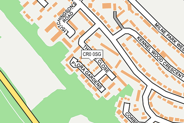 CR0 0SG map - OS OpenMap – Local (Ordnance Survey)