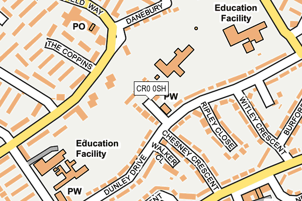 CR0 0SH map - OS OpenMap – Local (Ordnance Survey)