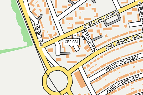 CR0 0SJ map - OS OpenMap – Local (Ordnance Survey)