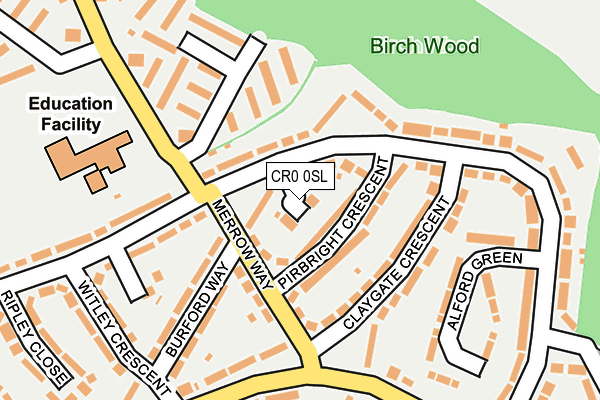 CR0 0SL map - OS OpenMap – Local (Ordnance Survey)