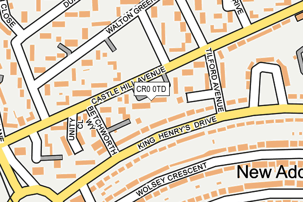 CR0 0TD map - OS OpenMap – Local (Ordnance Survey)