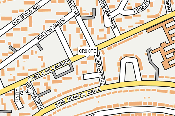 CR0 0TE map - OS OpenMap – Local (Ordnance Survey)