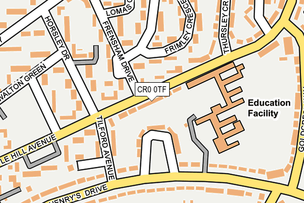 CR0 0TF map - OS OpenMap – Local (Ordnance Survey)